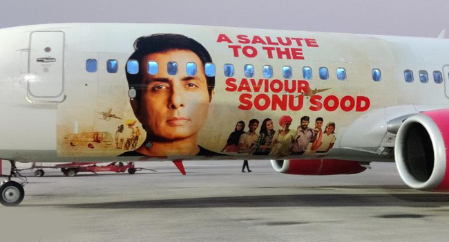 సోనుసూద్‌కు స్పైస్ జెట్ అరుదైన గౌరవం