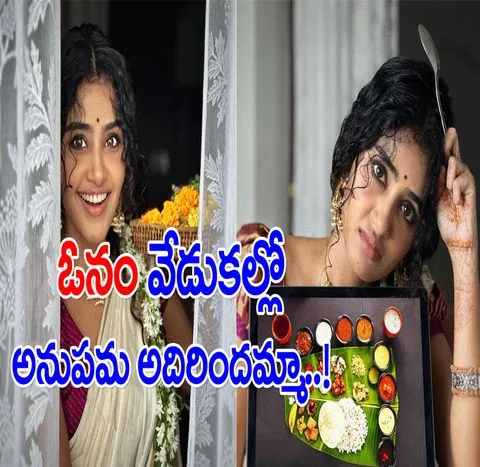 Anupama Parameswaran:  ఓనం వేడుకల్లో మలయాళ కుట్టి  అనుపమ పట్టు చీరలో ఎంత క్యూట్‌గా ఉందో! 