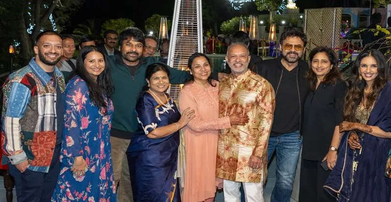 Megastar Chiranjeevi: అమెరికాలో చిరంజీవి, వెంకీమామ సంద‌డి