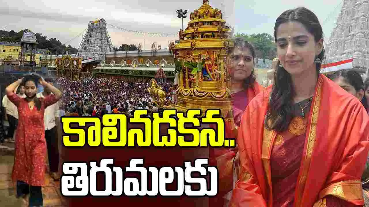 Meenakshi Chaudhary: కాలిన‌డ‌క‌న‌.. స్వామి వారిని ద‌ర్శించుకున్న‌ మీనాక్షి చౌద‌రి