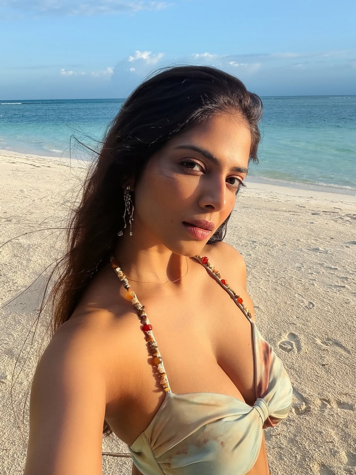 మాళవిక మోహనన్ మరోసారి క్లీవేజ్ షో.. ఫొటోలు చూశారా