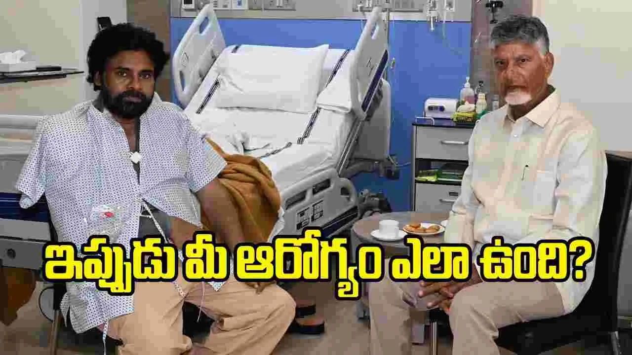ముంబై హాస్పిటల్‌లో పవన్ కళ్యాణ్‌ని పరామర్శించిన సీఎం చంద్రబాబు