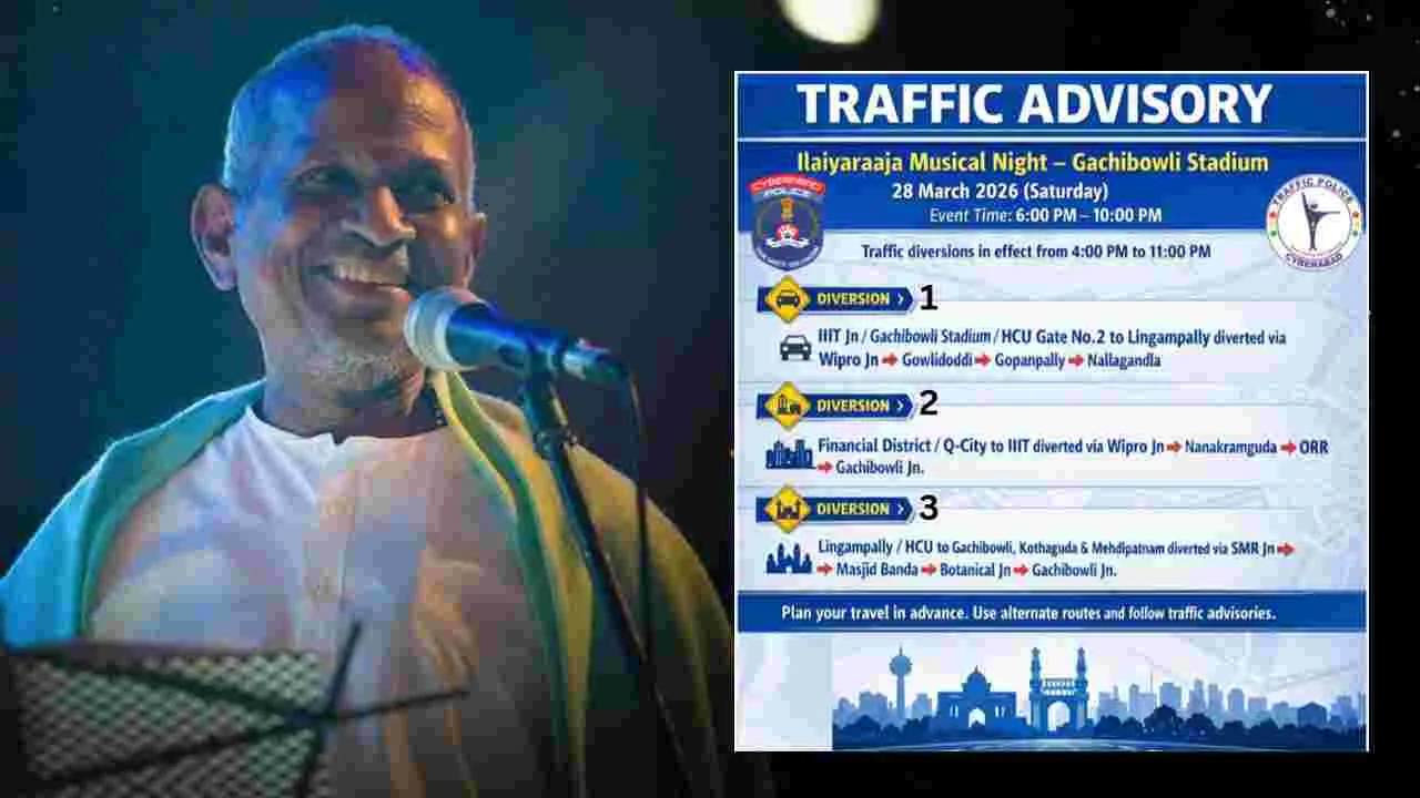 నేడు 'ఇళయరాజా కచేరి'.. ఐటీ కారిడార్‌లో ట్రాఫిక్‌ ఆంక్షలు