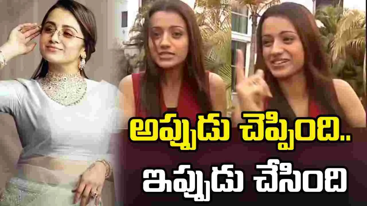 Trisha Krishnan: సీఎం త్రిష.. పదేళ్ళ క్రితమే ప్లాన్