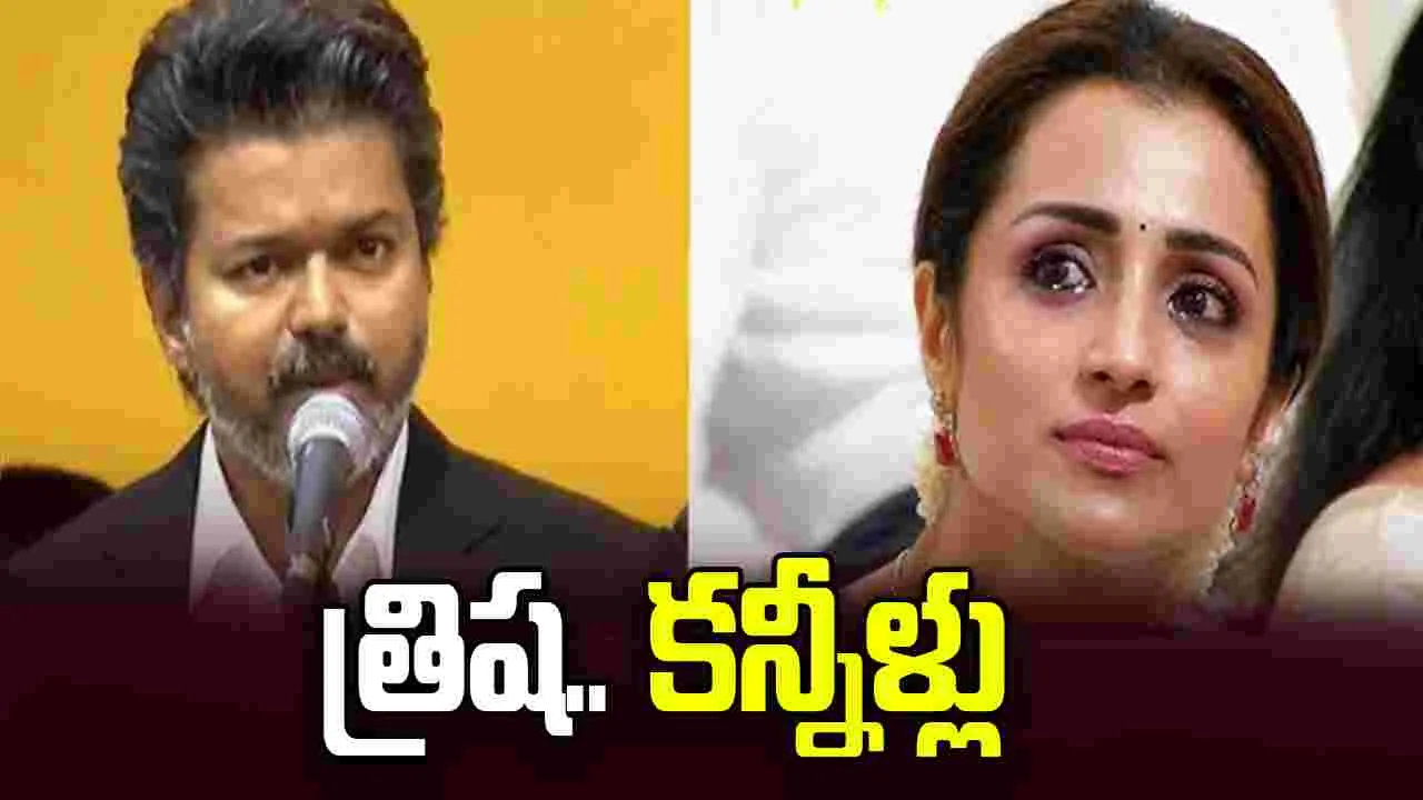 విజ‌య్ ప్ర‌మాణ స్వీకారం.. క‌న్నీళ్లు పెట్టుకున్న త్రిష‌